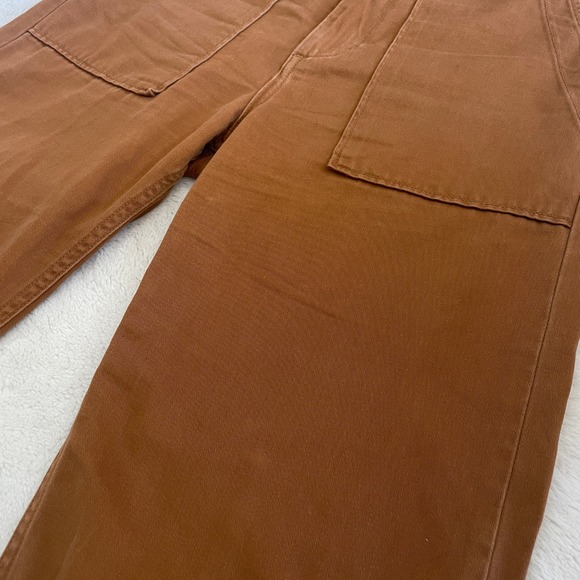 Doen The Wilder Pants Wide Leg High Rise Orange Brown Size 28 - Picture 4 of 12